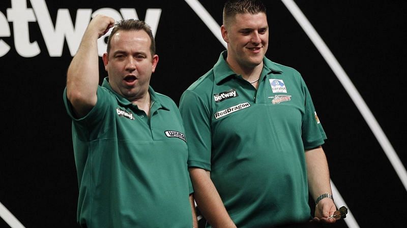 Brendan Dolan (left) paved the way for current Northern Ireland stars like Daryl Gurney (right).