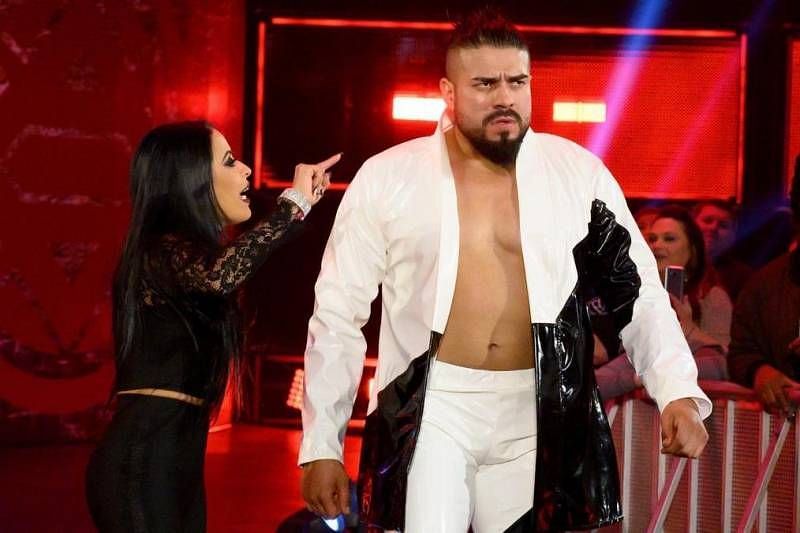 Andrade with his business manager Zelina Vega