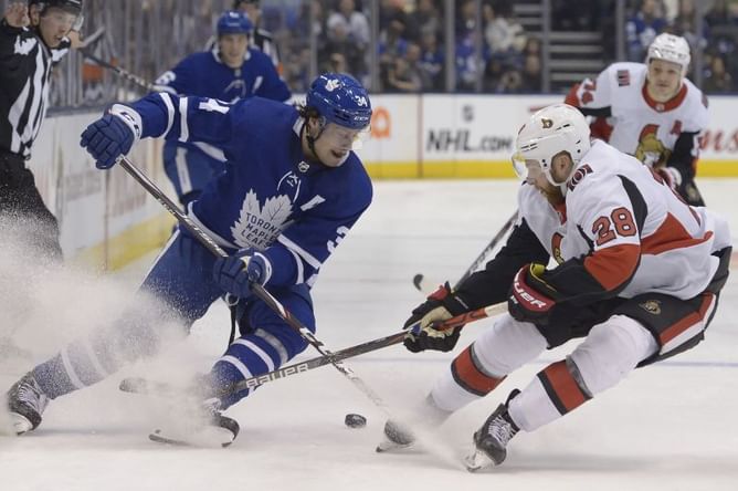 Marner's power-play goal in OT leads Toronto over Senators