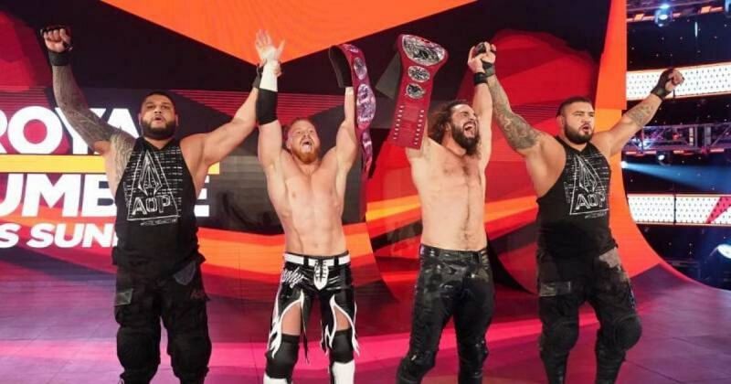 AOP, Seth Rollins and Murphy.