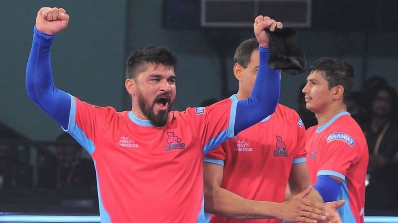 The 'masked-man' Rohit Rana was the most successful defender for Jaipur Pink Panthers in Season 1.