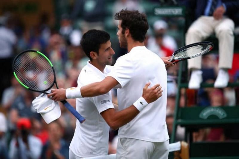 Djokovic (left) vs Khachanov