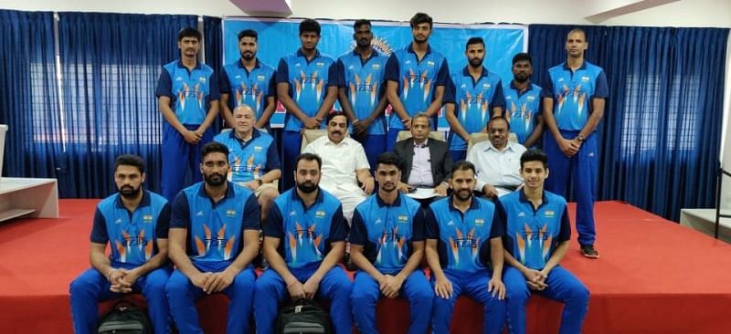 Indian men&#039;s basketball team for FIBA Asia Cup 2021 Qualifiers [Image: BFI]