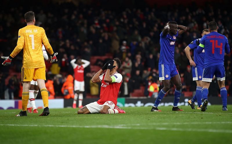 Arsenal were knocked out of the Europa League on Thursday night