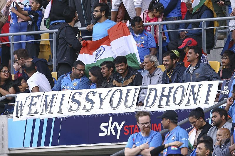 Fans in New Zealand clearly missed MSD in the T20Is