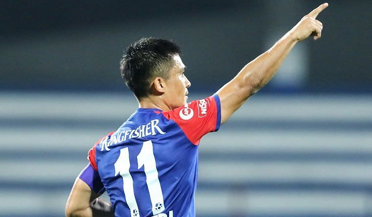 Sunil Chhetri had to take responsibility of scoring the goals for the team.