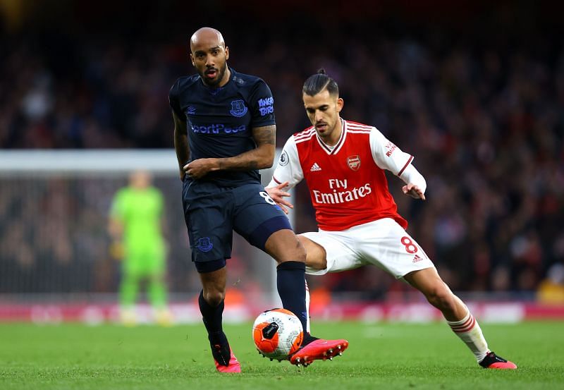 Dani Ceballos in action against Everton