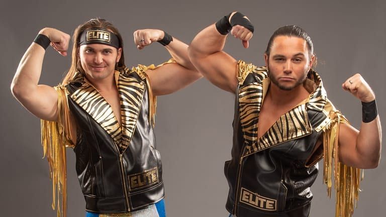 The Young Bucks do their signature pose.