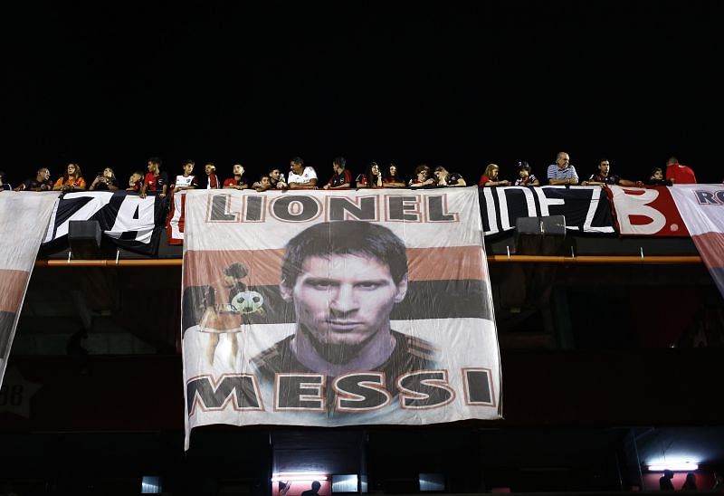 Messi is celebrated on the terraces of Newell&#039;s Old Boys having come through the junior ranks