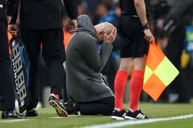 Pep Guardiola&#039;s City bowed out of the Champions League last season against Spurs on away goals