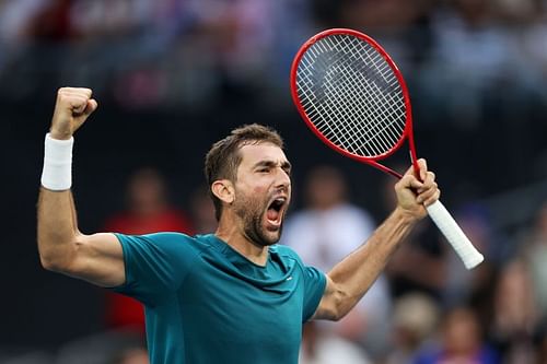 Marin Cilic exults in happiness