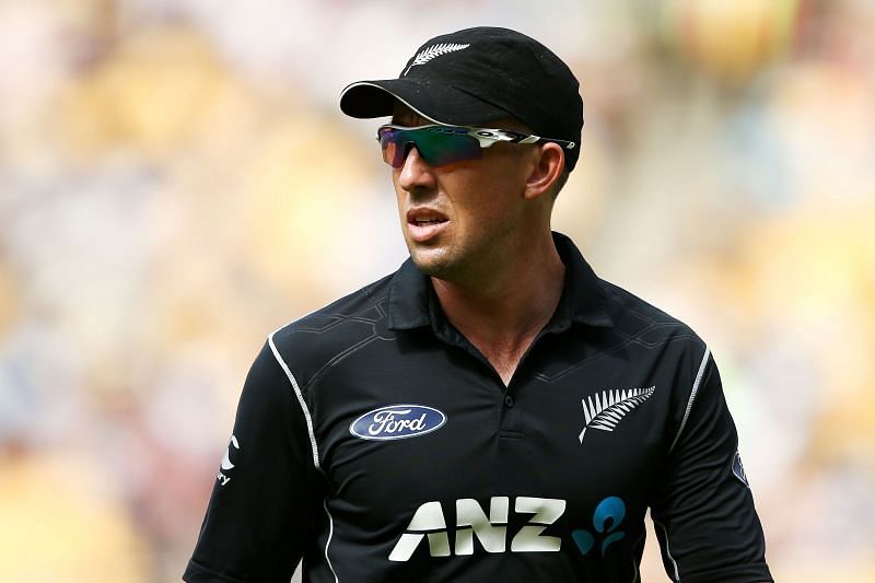 Luke Ronchi came out to field for New Zealand in the 2nd ODI vs India