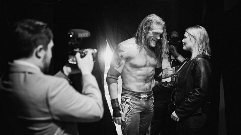 Edge backstage after the Royal Rumble