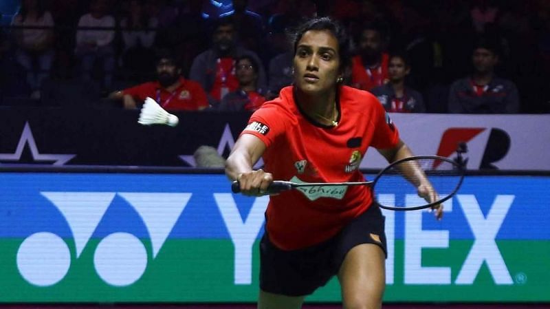 PV Sindhu in action