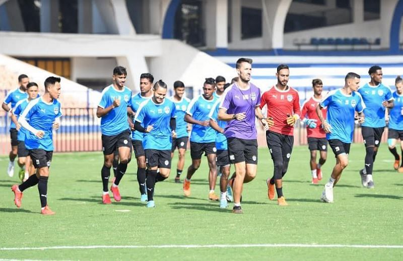 Bengaluru FC players during a training session