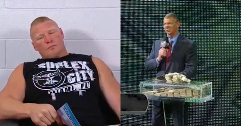 Brock Lesnar and Vince McMahon.