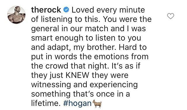 The Rock&#039;s response