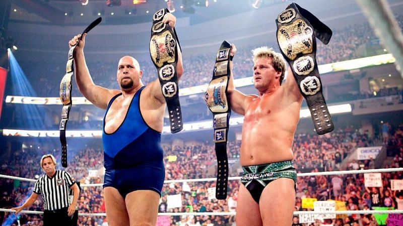 Chris Jericho and Big Show during their reign as tag team champions