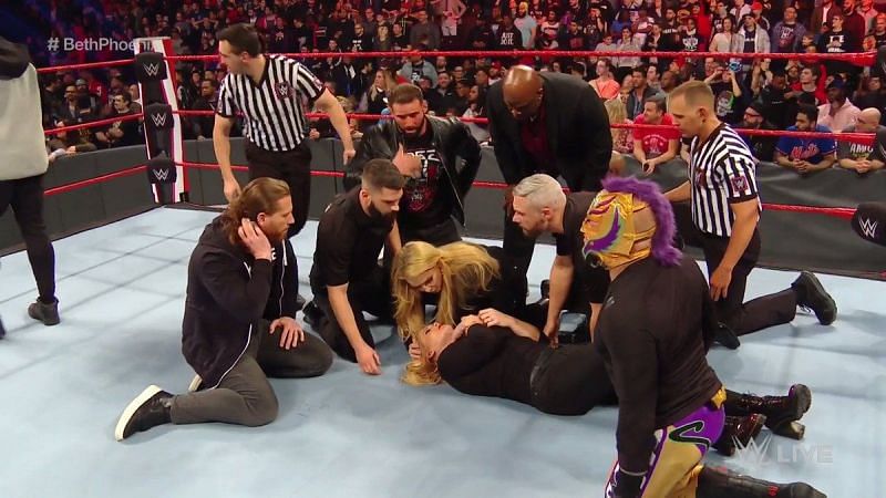 Officials tend to Beth Phoenix