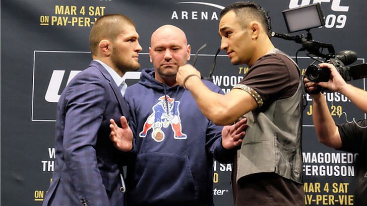 The fight was canceled at UFC 209 due to a botched weight cut from Khabib