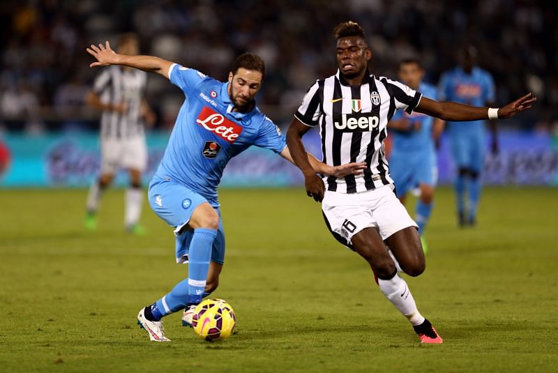 Pogba in action for Juventus against SSC Napoli