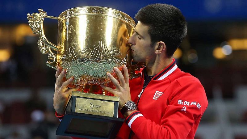 Djokovic celebrates his 6th Beijing title in 2015