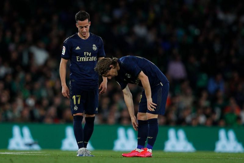 A dejected Luka Modric after Real Betis scored the winner late in the game.