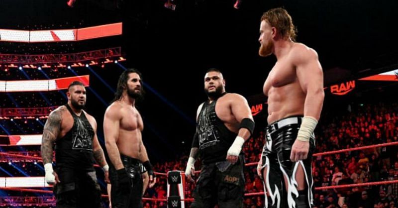 Seth Rollins, AOP and Murphy.