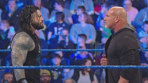 Roman Reigns versus Goldberg. Who wins?