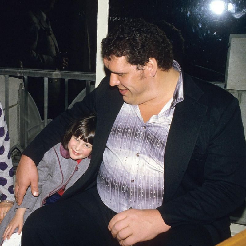 Stephanie and the late, great Andre the Giant