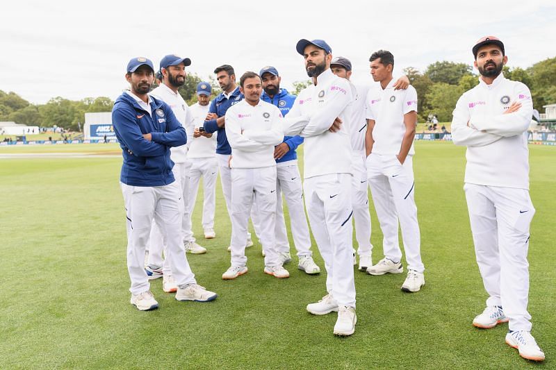 India&#039;s cricket team posing
