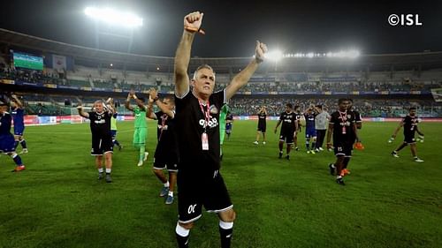 Coyle was a picture of confidence prior to the clash against FC Goa