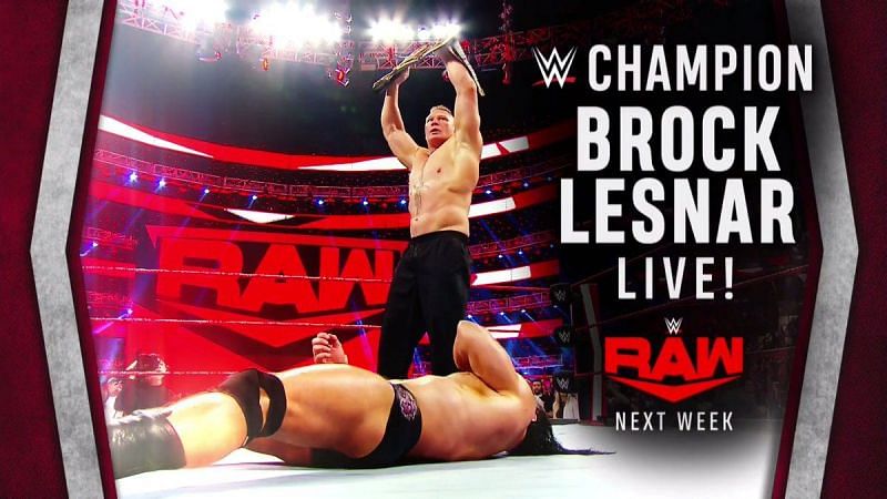 Brock Lesnar will return to RAW next week!