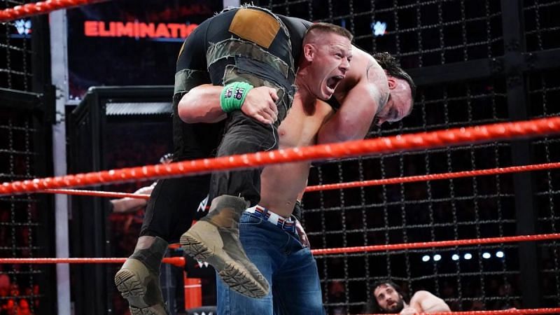 John Cena and Braun Strowman were part of the 7-man Elimination Chamber.
