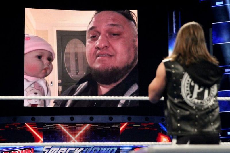 Samoa Joe confronting AJ Styles