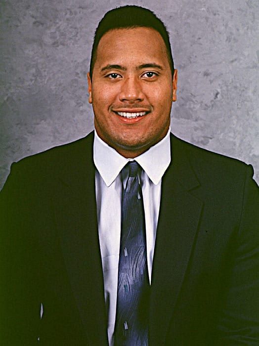 The Rock, suited and booted... [Pic - University of Miami]