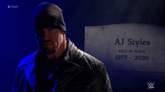 The Undertaker revealed a tombstone for AJ Styles before WrestleMania 36!