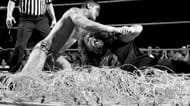 So much brutality that we have to show the pic in black and white: Cactus Jack takes Orton to his limit and beyond