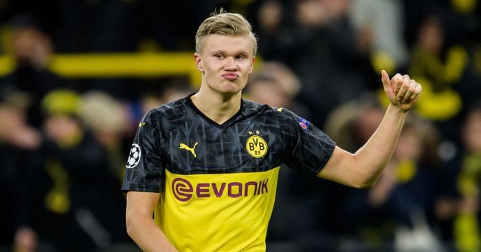 Erling Haaland was knocked out with Borussia Dortmund last night after their loss to Paris Saint-Germain.
