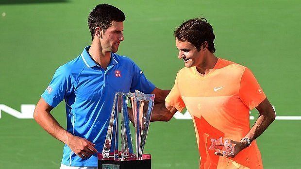 Djokovic lifts his 4th Indian Wells title in 2015.