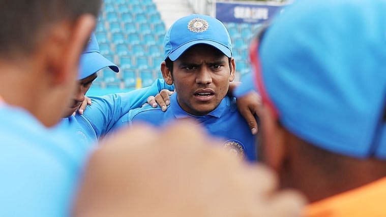 Garg talks to fellow India U-19 Cricketers