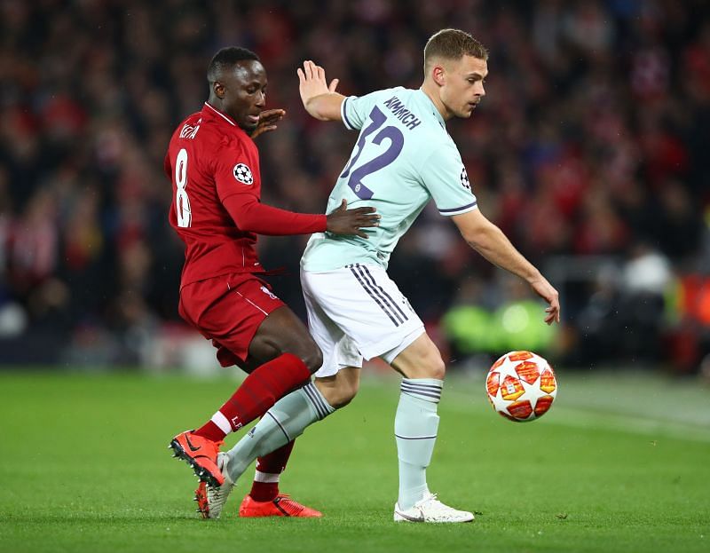 Kimmich in last-16 Champions League action against eventual winners Liverpool last season
