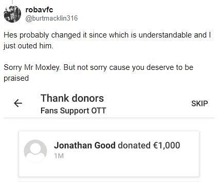 Jon Moxley made a donation to OTT Wrestling&#039; GoFundMe