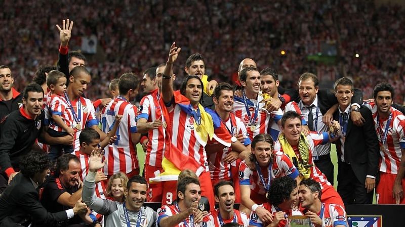 Radamel Falcao scored a hattrick as Atleti beat Chelsea to win the Super Cup