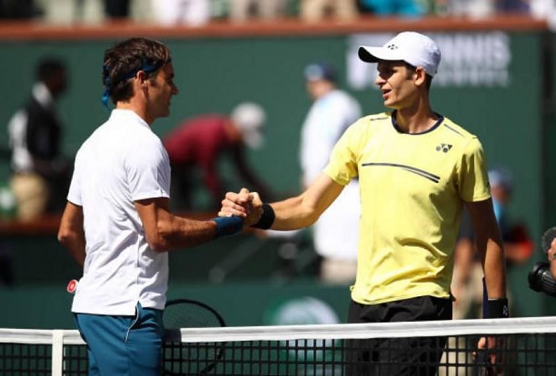 Federer beat Hurkacz in the 2019 Indian Wells quarter-finals