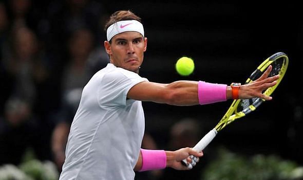 Nadal at the 2019 Paris-Bercy Masters.