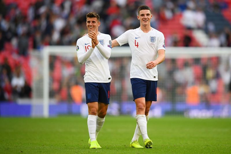 Mason Mount and Declan Rice played together in the youth ranks for Chelsea