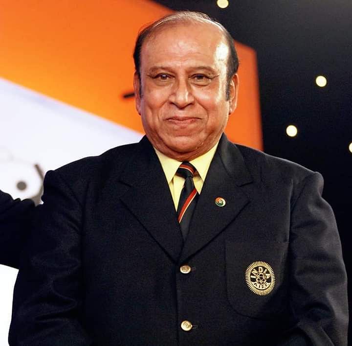 PK Banerjee in the FIFA Centennial Honour of Merit, 2004 Ceremony.