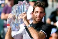 Juan Martin Del Potro hoists aloft his first Masters 1000 title at 2018 Indian Wells
