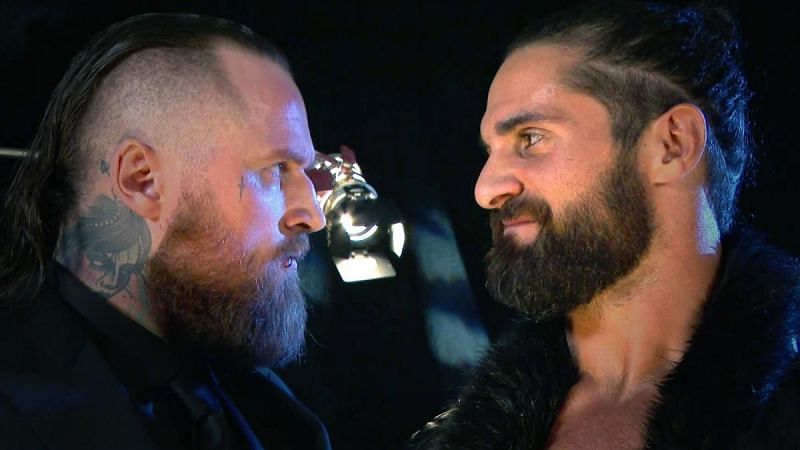 Aleister Black was confronted by Seth Rollins, Murphy, &amp; AOP on Raw.